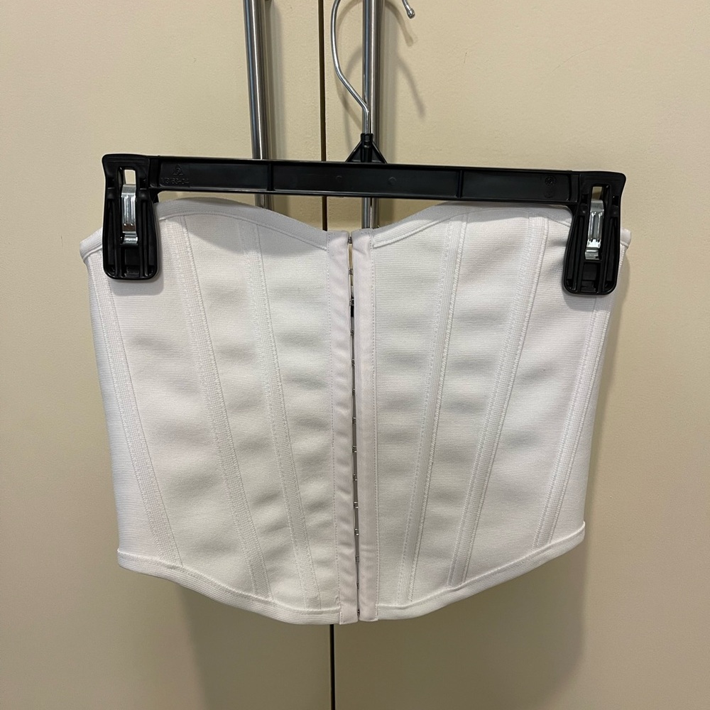 Boohoo White Corset Top
